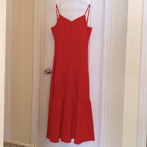 Summer long Red Flowey Dress